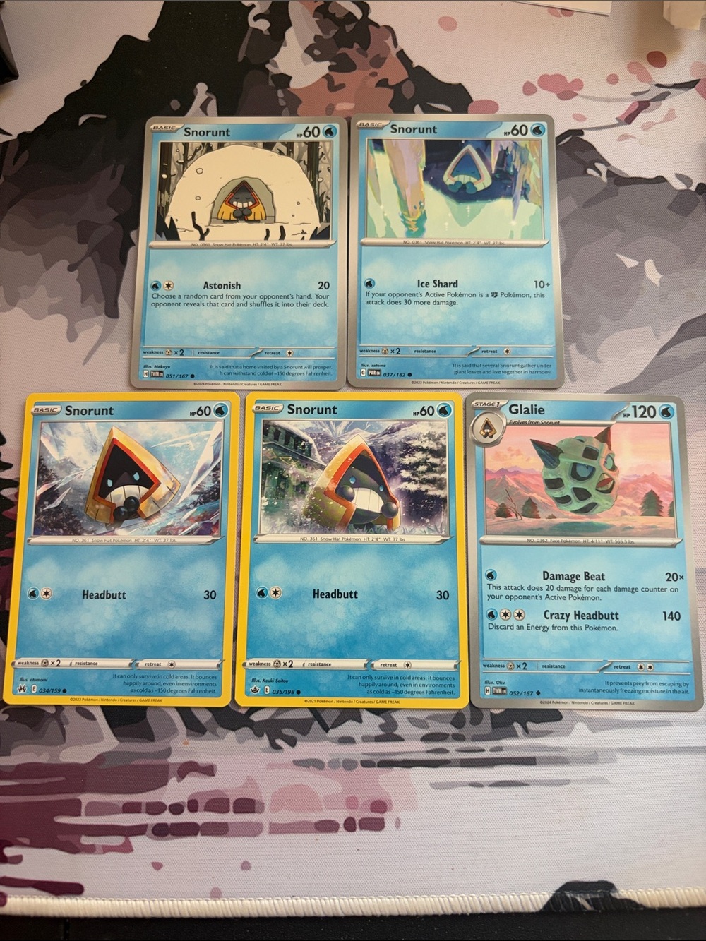 Snorunt & Glalie Evolution Collection Lot | 5 Pokémon Cards | ✨5/$25✨